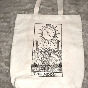 The Moon Tarot card canvas bag